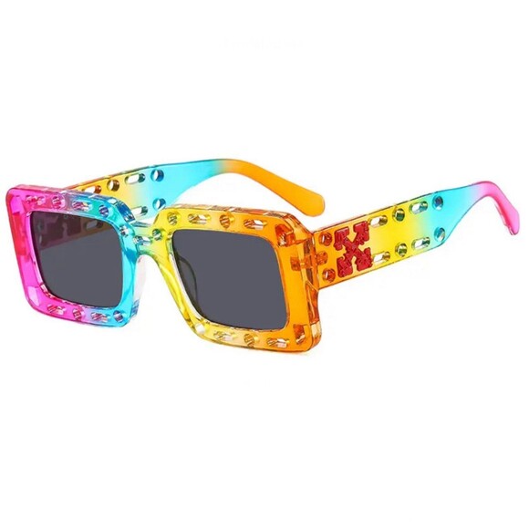 2024 Luxury Brand Designer Square Hollow Out Sunglasses - Picture 3 of 5